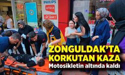 Zonguldak'ta 10 Yaşındaki Çocuk Kurye Motosikletinin Altında Kaldı