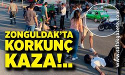 Zonguldak-Ankara Kara Yolunda Feci Kaza: Otomobil ile Motosiklet Çarpıştı, 2 Yaralı!