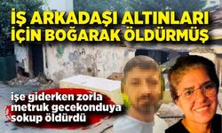 İş arkadaşı altınları için boğarak öldürmüş