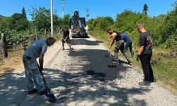 Düzce'de asfalt ve yama çalışmaları sürüyor