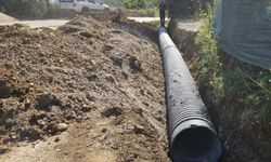 Köylerde boru çalışmaları sürüyor