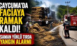 Saman yüklü tırda yangın paniği: Facianın eşiğinden dönüldü