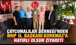 Çaycumalılar Derneği'nden MHP İl Başkanı Korkmaz'a Hayırlı Olsun Ziyareti