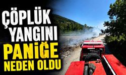 Çöplük yangını paniğe neden oldu