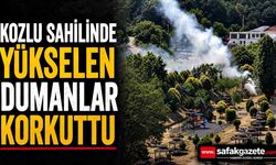 Kozlu sahilinde yükselen dumanlar korkuttu