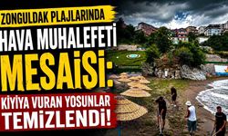 Zonguldak Plajlarında Hava Muhalefeti Mesaisi: Kıyıya Vuran Yosunlar Temizlendi!