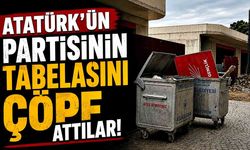 CHP'den ayrıldılar, parti tabelasını çöpe attılar
