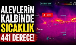 Yangının sıcaklığı termal kameralarla ölçüldü