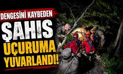Dengesini kaybeden şahıs uçuruma yuvarlandı