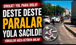 Deste deste paralar yola saçıldı, trafik tamamen durdu