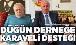 Düğün derneğe Karaveli desteği