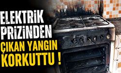 Elektrik prizinden çıkan yangın korkuttu