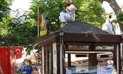 Büfe krizi: Esnaf kendini çatıya zincirledi