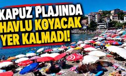 Kapuz plajında havlu koyacak yer kalmadı!