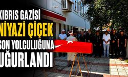 Kıbrıs gazisi Niyazi Çiçek son yolculuğuna uğurlandı