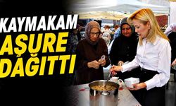 Gökçebey Kaymakamı aşure dağıttı