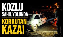 Kozlu sahil yolunda korkutan kaza!