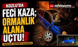 Kozlu'da feci kaza; Ormanlık alana uçtu