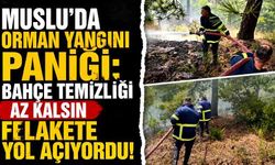 Muslu'da orman yangını paniği: Bahçe temizliği az kalsın felakete yol açıyordu!