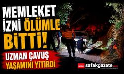 İzne gelen uzman çavuş kazada hayatını kaybetti