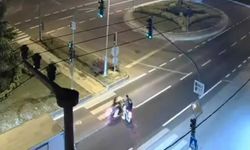 Motosikletlerin kazası anbean güvenlik kameralarına yansıdı