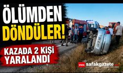 Karabük'te otomobil devrildi, 2 kişi yaralandı