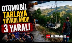 Otomobil tarlaya yuvarlandı: 3 yaralı