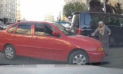 Park yeri savaşını bastonlu yaşlı kadın kazandı