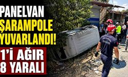 Panelvan şarampole yuvarlandı: 1'i ağır 8 yaralı