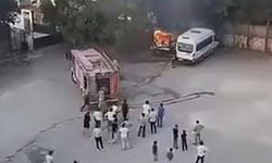 Park halindeki minibüs küle döndü