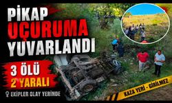 Pikap uçuruma yuvarlandı: 3 ölü, 2 yaralı