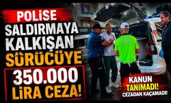 Polise saldırmaya kalkışan sürücüye 350 bin lira ceza