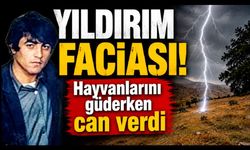 Hayvanlarını güderken üstüne yıldırım düştü