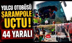 Yolcu Otobüsü Şarampole Uçtu! 44 Yaralı