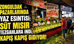 Zonguldak pazarlarında yaz esintisi: Süt mısır tezgahlara indi, kapış kapış gidiyor!