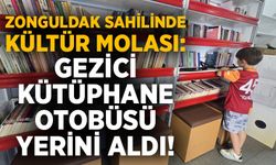 Zonguldak sahilinde kültür molası: Gezici Kütüphane Otobüsü yerini aldı!