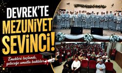 Devrek'te Yaz Kur'an Kursu öğrencilerinden mezuniyet sevinci
