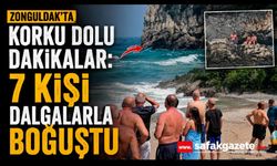 Zonguldak'ta denizde dalgaların arasında zor anlar yaşayan 5 kişi kurtarıldı