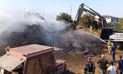 Gönen'de korkutan yangın: 90 ton saman kül oldu