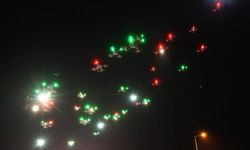 AFAD'dan gökyüzünde dron gösterisi
