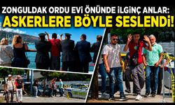 Zonguldak Ordu Evi önünde ilginç anlar: Askerlere böyle seslendi!