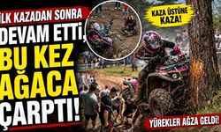 İlk kazadan sonra devam etti, bu kez ağaca çarptı!