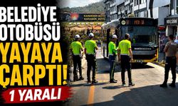 Belediye otobüsü yayaya çarptı: 1 yaralı