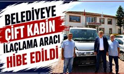 Belediyeye çift kabin ilaçlama aracı hibe edildi