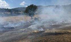 Bolu’da balya makinesinden çıkan kıvılcımlar yangına neden oldu