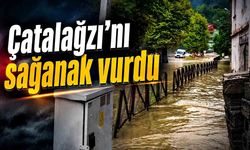 Çatalağzı’nı sağanak vurdu: Yollar göle döndü