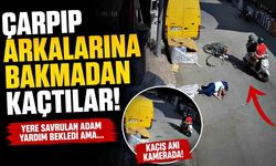 Bisikletli adama çarpıp arkalarına bakmadan kaçtılar