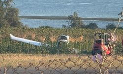 Özel uçuş okuluna ait eğitim uçağı pistten çıktı: Pilot öğrenci yaralandı