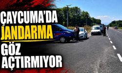 Çaycuma'da jandarma göz açtırmıyor