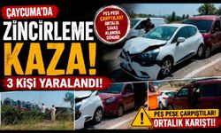 Çaycuma’da zincirleme kaza: 3 kişi yaralandı